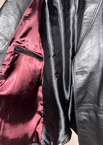 Orijinal moncler vintage deri ceket - Görsel 4