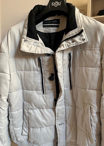 Zara Beyaz Fermuarlı Street Wear mont - Görsel 3