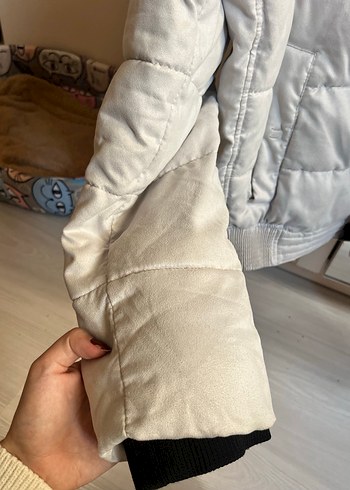 Zara Beyaz Fermuarlı Street Wear mont - Görsel 5