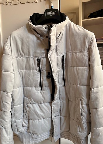 Zara Beyaz Fermuarlı Street Wear mont - Görsel 6