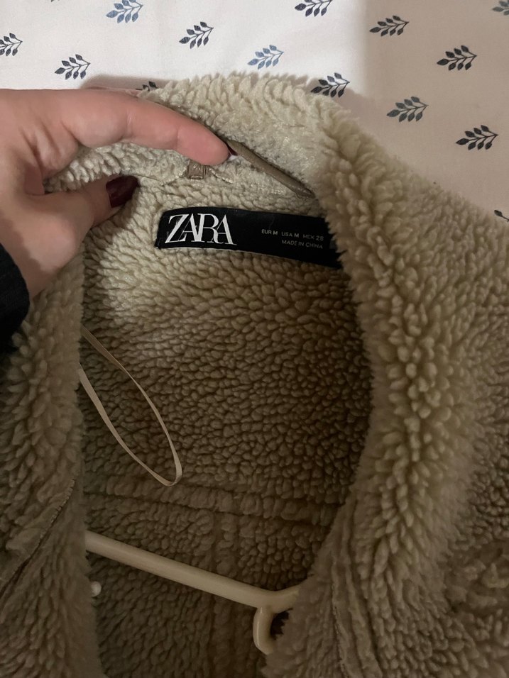 Zara Kahverengi Süet Kürklü Kadın Ceket - Görsel 3