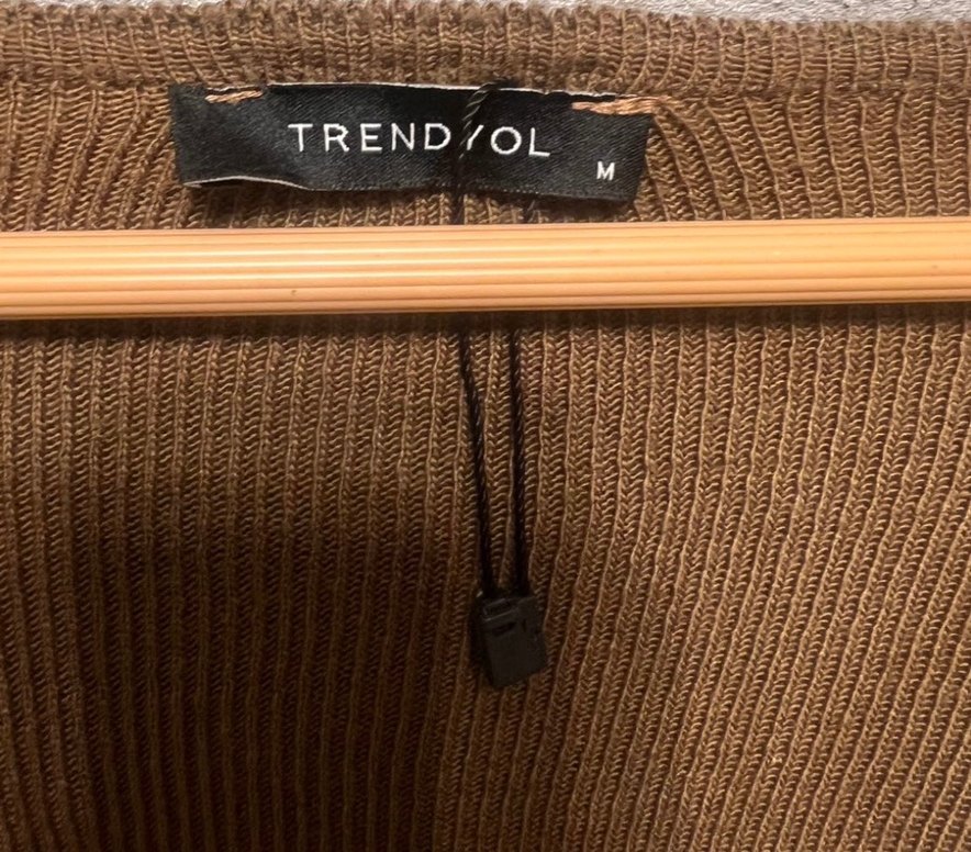 Kahverengi Kadın Triko Bluz - Görsel 2