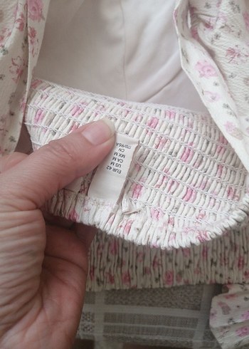 xl Beden pembe Renk Pembe Çiçek Desenli