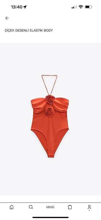 Çiçek desenli elastik body