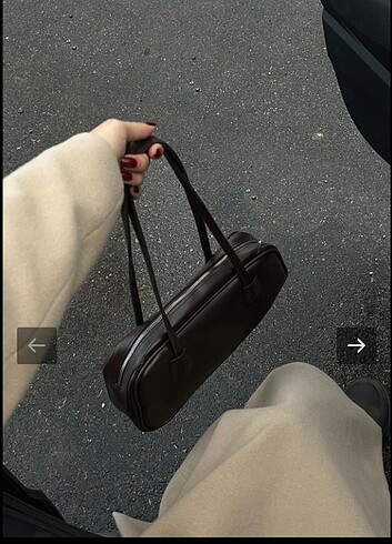 SİYAH BORDO KAHVE BAGET CANTA - Görsel 7