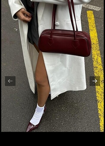 SİYAH BORDO KAHVE BAGET CANTA - Görsel 11