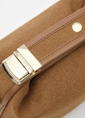 Taba siyah süet canta - Görsel 2