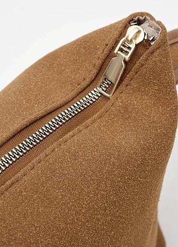 Taba siyah süet canta - Görsel 3