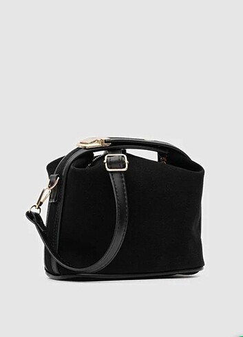 Taba siyah süet canta - Görsel 6