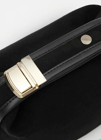 Taba siyah süet canta - Görsel 7