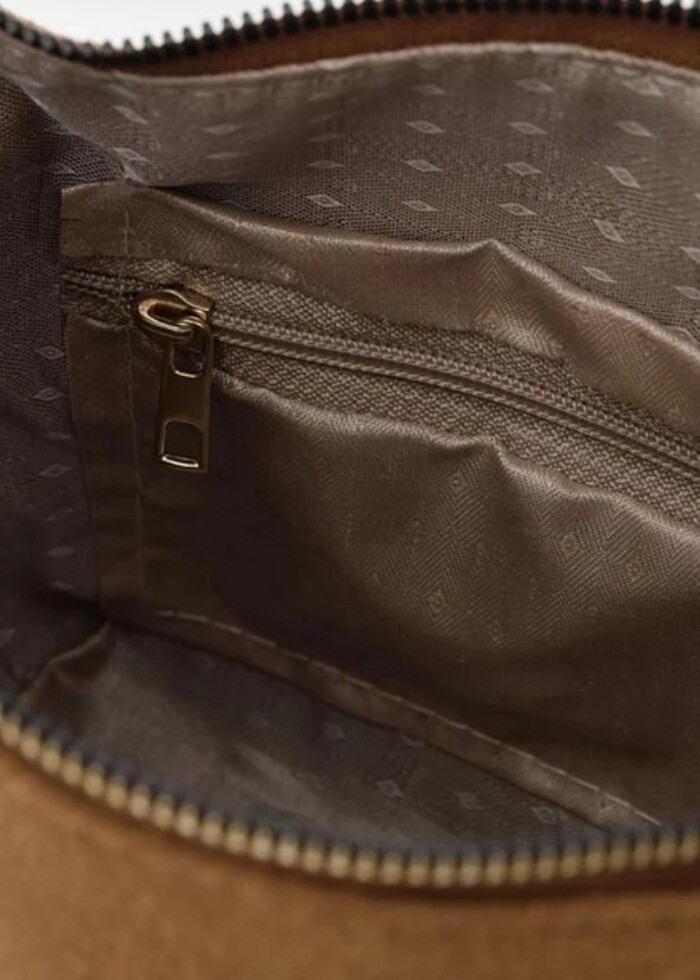 Taba siyah süet canta - Görsel 4