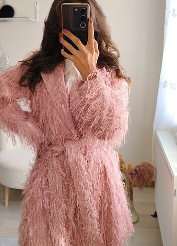 Püsküllü ince Ceket  - Görsel 6