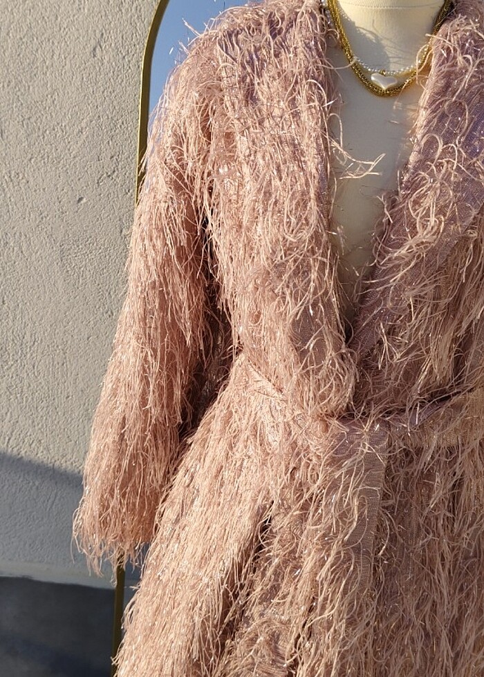 Püsküllü ince Ceket  - Görsel 3