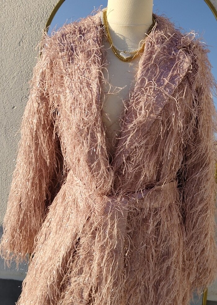 Püsküllü ince Ceket  - Görsel 4