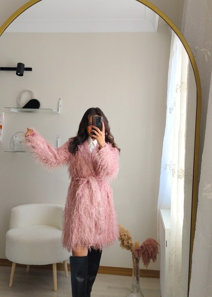 Püsküllü ince Ceket  - Görsel 5