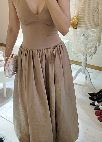 Balon etekli uzun prenses elbise  - Görsel 3