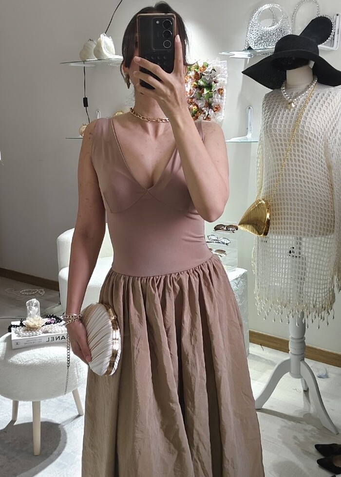 Balon etekli uzun prenses elbise  - Görsel 2