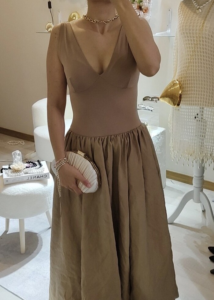 Balon etekli uzun prenses elbise  - Görsel 4