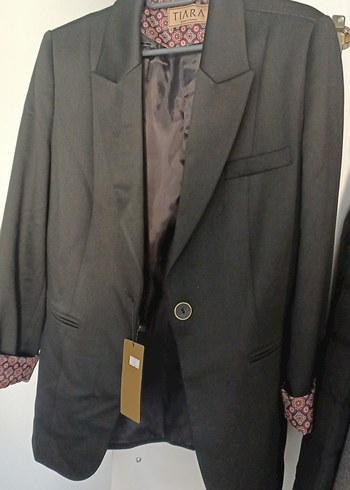 Siyah Kadın Midi Blazer Ceket