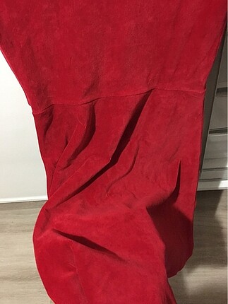 m Beden kırmızı Renk kırmızı kadife elbise