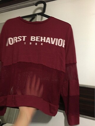 Addax Transparan detay sweatshirt