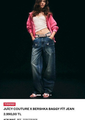 Juicy Couture X Bershka Baggy Mavi Jean