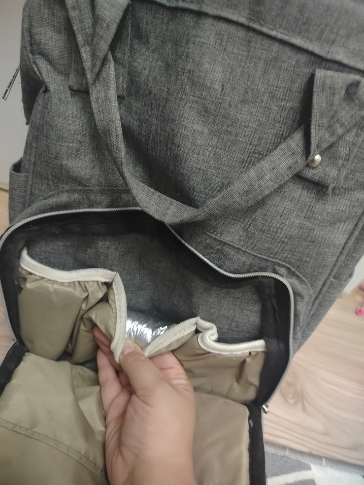 Gri Desensiz Bebek Bakım Çantası - Görsel 2