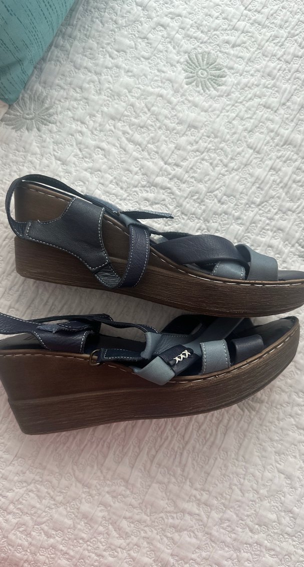 Kadın Mavi Dolgu Topuklu Sandalet - Görsel 2