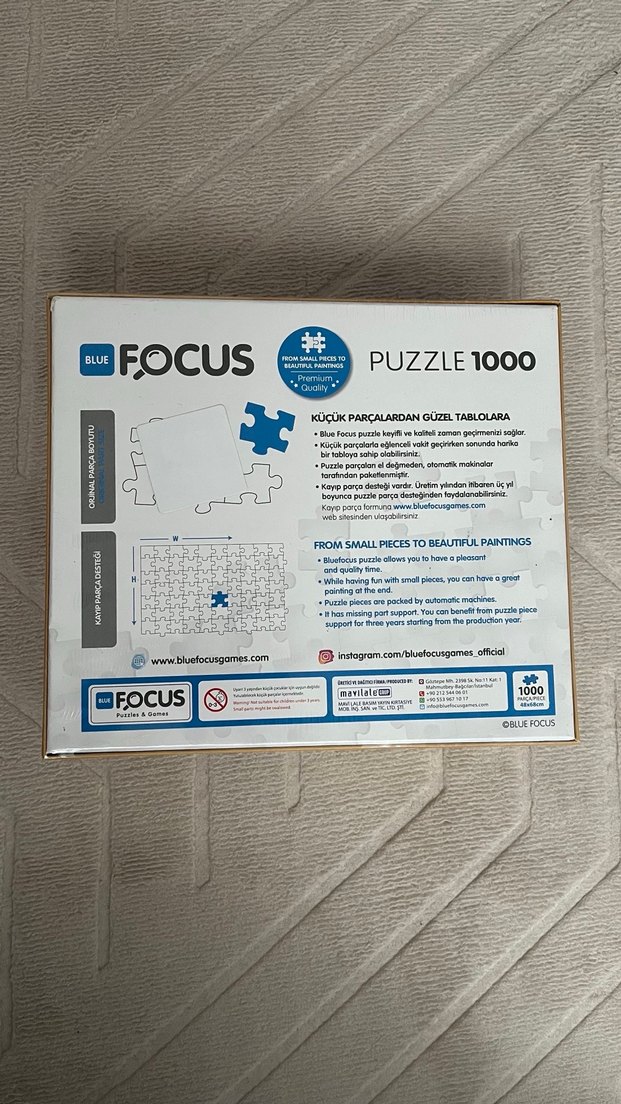 MFOCUS 1000 Parça Kız ve İnci Küpeli Puzzle - Görsel 3