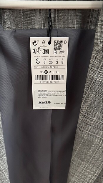 s Beden gri Renk STRADİVARİUS CROP BLAZER CEKET