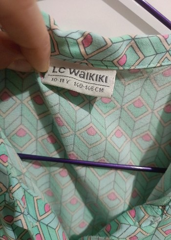 Yeşil Düğmeli Bohem çocuk Gömlek - Görsel 2