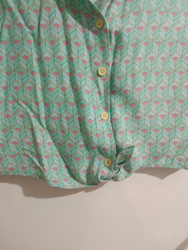 Yeşil Düğmeli Bohem çocuk Gömlek - Görsel 4