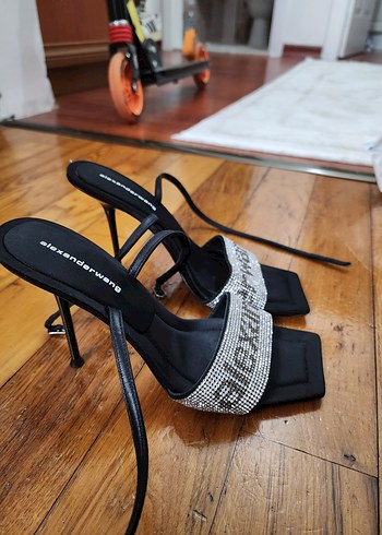 Alexander Wang Siyah Tasli Topuklu Ayakkabi