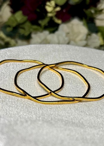 Çelik ZikZak Gold Ajda Bilezik  - Görsel 3