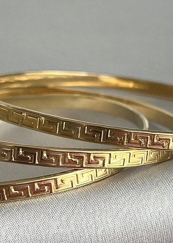 Desenli Kalın Gold Ajda Bilezik  - Görsel 3