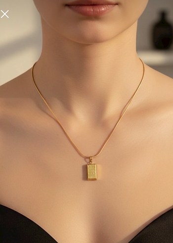 Çelik Gold Külçe Altın Kolye  - Görsel 2