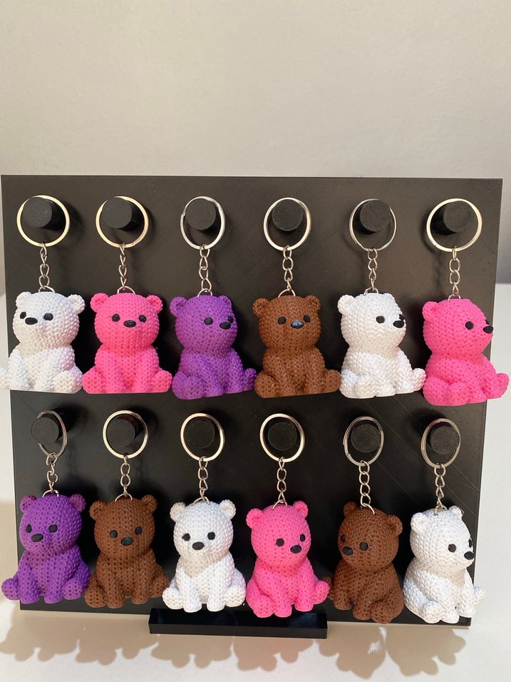 Renkli Örgü Ayıcık Anahtarlıklar - Görsel 2