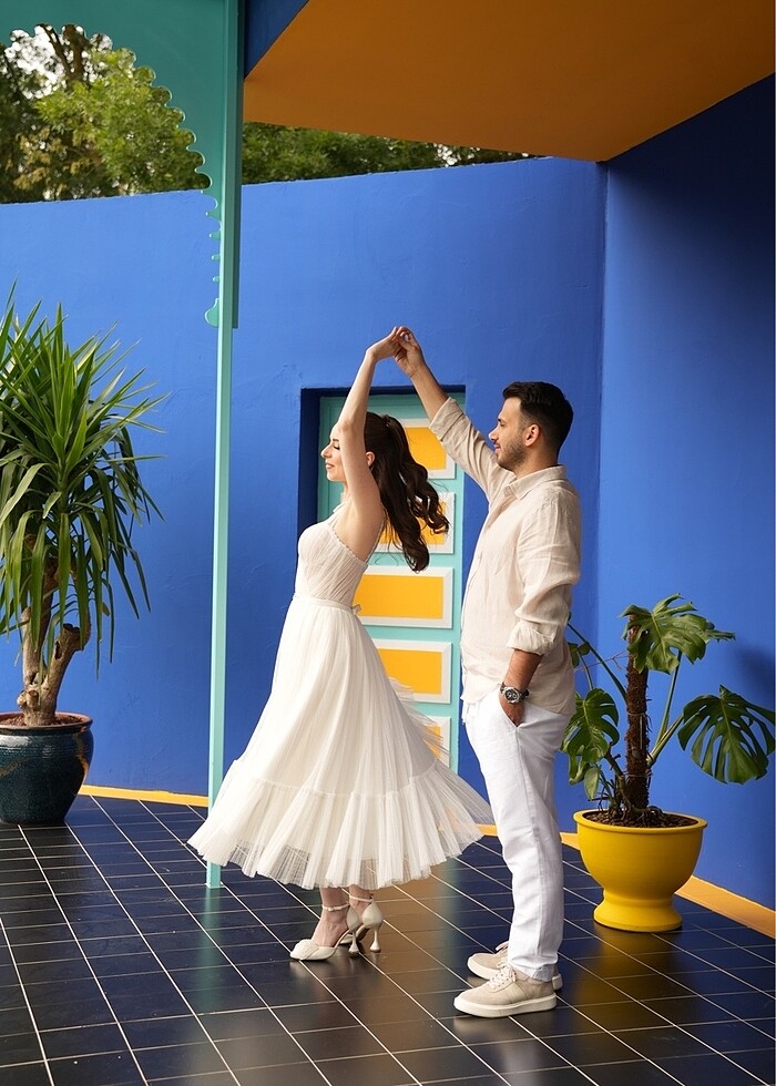 MİDİ BEYAZ GELİNLİK ELBİSE - Görsel 2