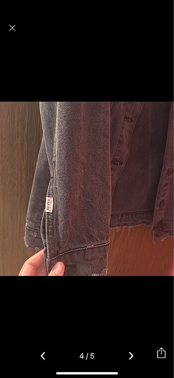 32 Beden gri Renk Bershka kusursuz kot mont