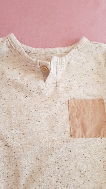 12-18 Ay Beden camel Renk Erkek bebek uzun kol tshirt
