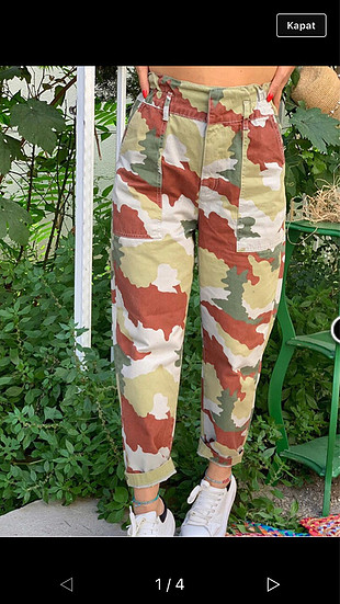 xs Beden Zara kamuflaj pantolon
