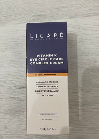 LICAPE Vitamin K Göz Çevresi Kremi 15ml