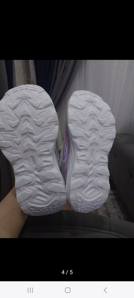 Kız Çocuk Mor Gri Cırt Cırtlı Spor Ayakkabı - Görsel 4