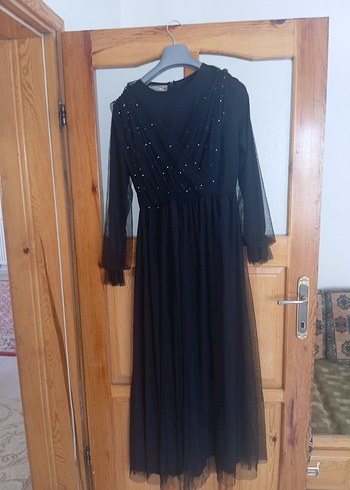 Siyah Uzun Kollu Salaş Gotik Elbise - Görsel 2