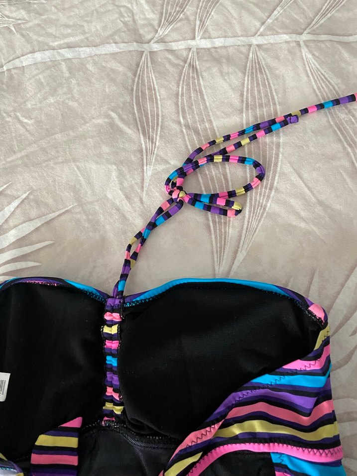 Renkli Çizgili Askılı Mayo - Görsel 3