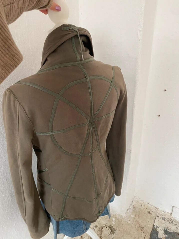 Diesel haki Düğmeli Kadın Ceket - Görsel 4