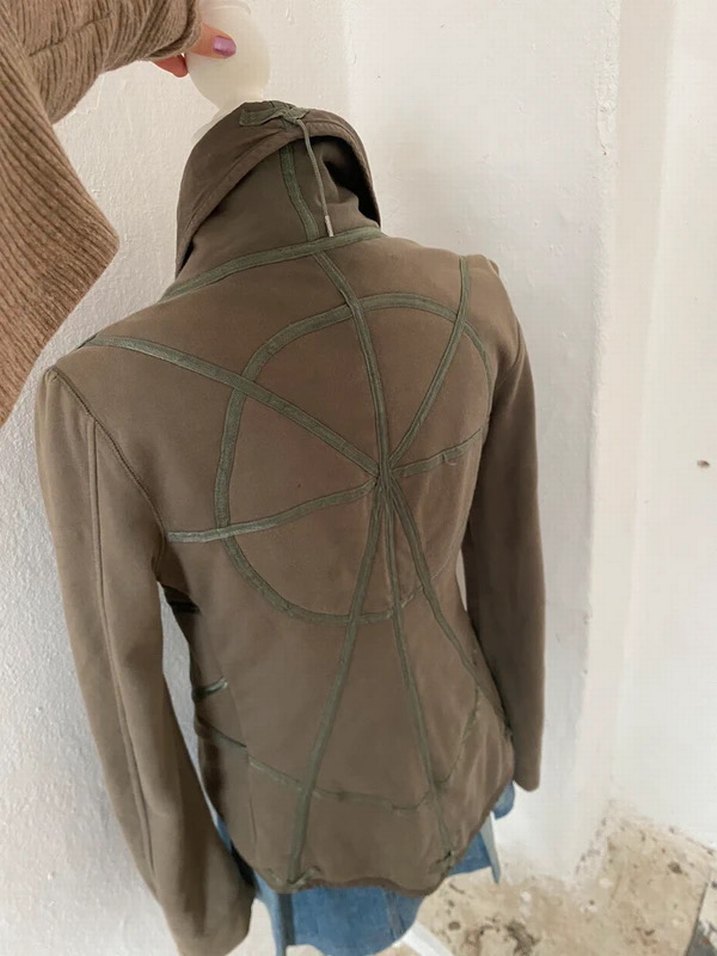 Diesel haki Düğmeli Kadın Ceket - Görsel 3