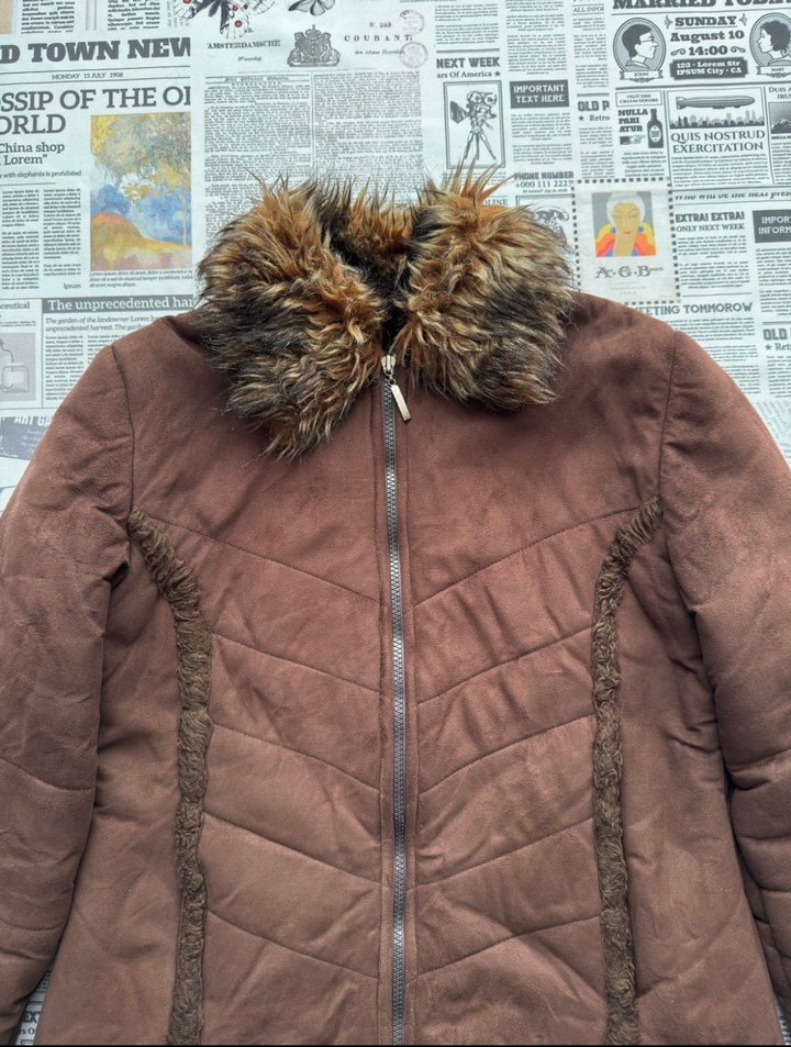 Afgan Süet Kışlık Kaban Ceket - Görsel 3