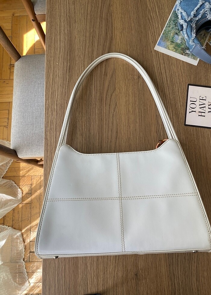 beyaz şık/ günlük kol çantası - Görsel 2