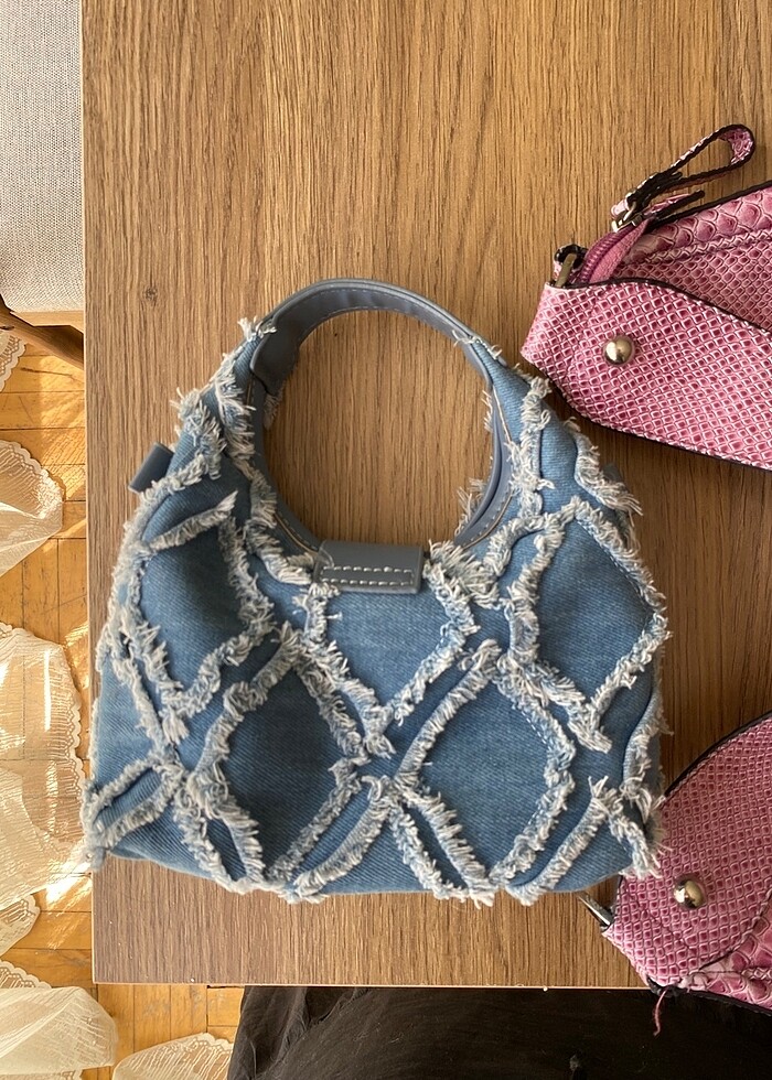 Mini denim el çantası - Görsel 2